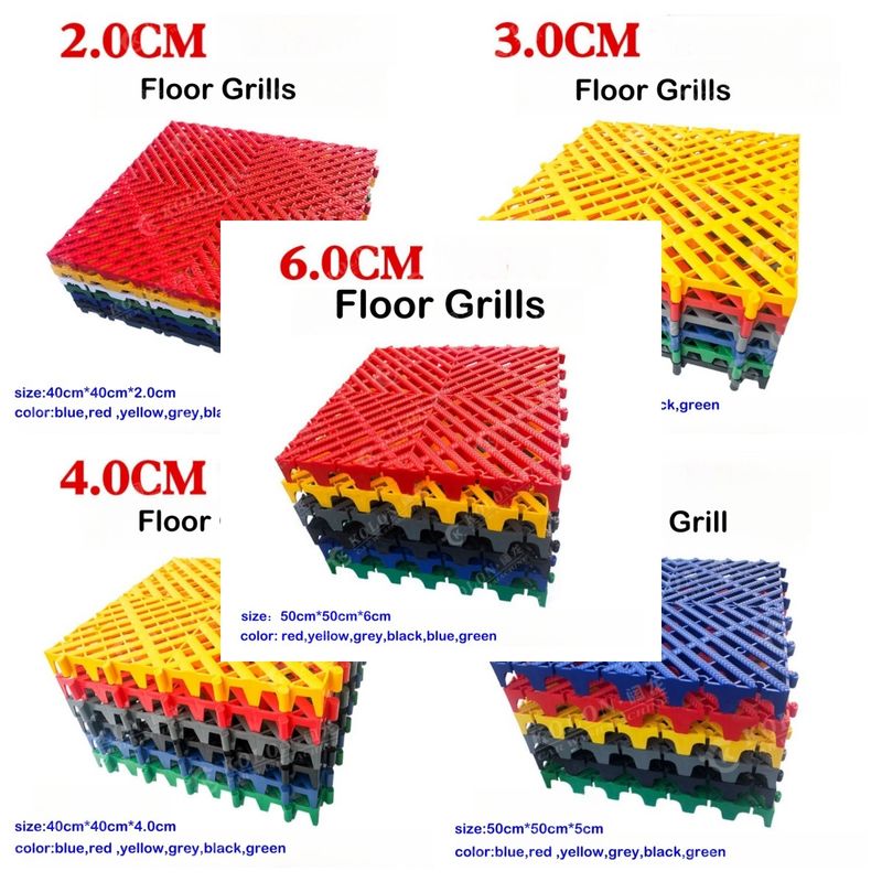 プラスチックのPP インターロックガレージ 床タイル 2.0cm 3.0cm 4.0cm 5.0cm 6.0cm